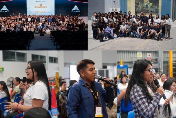 Profesionales ganadores de la Beca PERUMIN, en sede FCB - Vítor